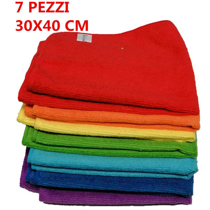Strofinacci da Cucina 7 Panni in Microfibra Multiuso 30x40cm-7 Pezzi di Strofinacci Multicolor Arcobalen per la Pulizia Completa della Vostra Casa