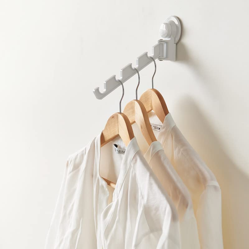 Space-Saving Coat Hanger with Adhesive Suction Cup
