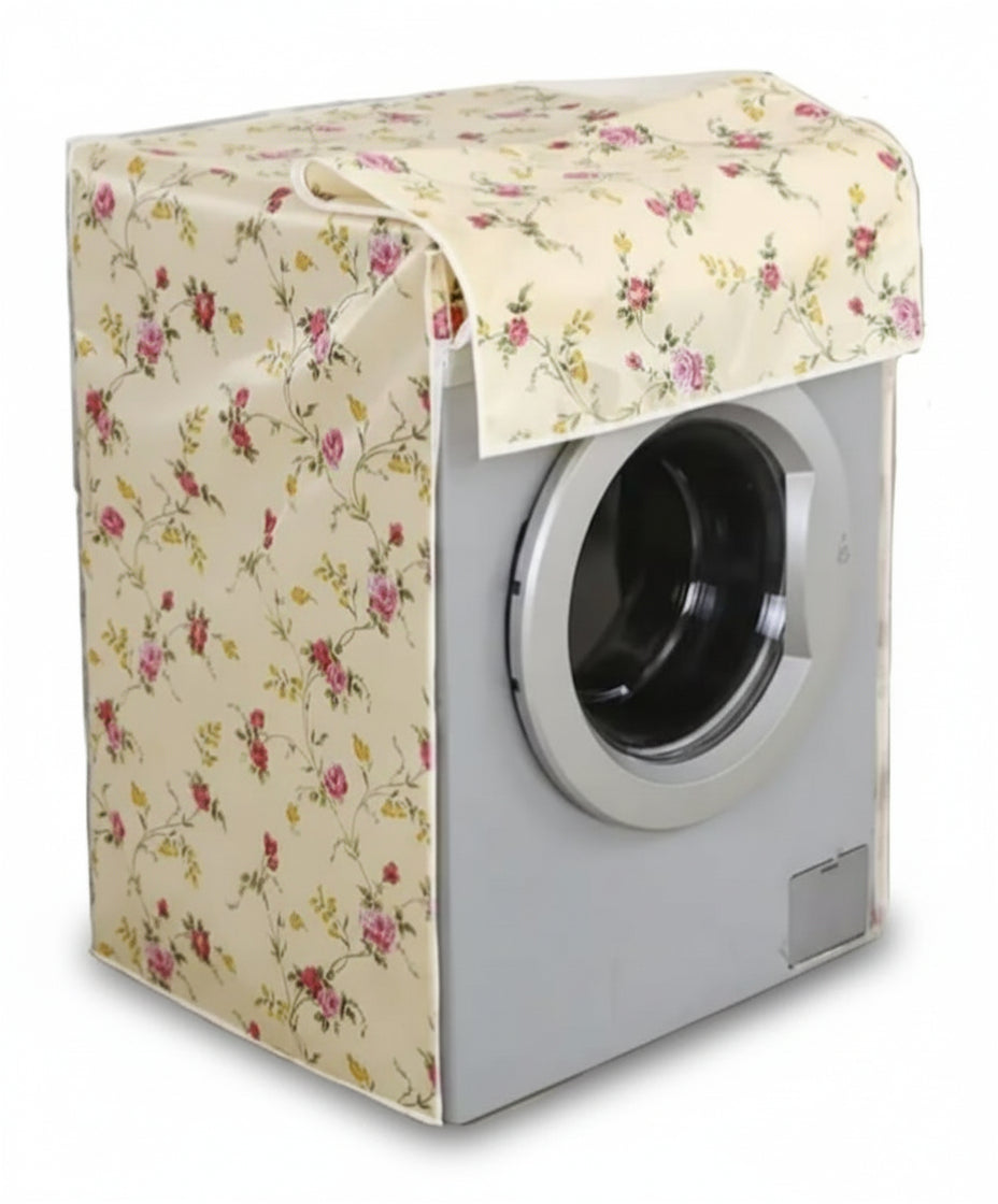 Fercasashop® - PVC washing machine cover with zippers, plush bottom, random colors and patterns