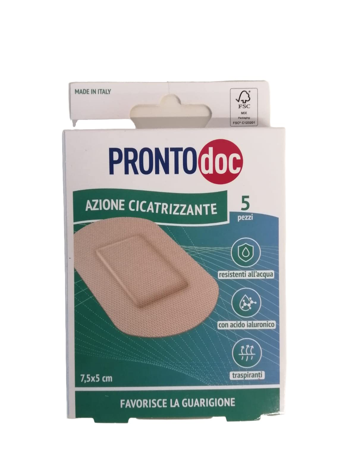 Cerotti Cicatrizzanti con Acido Ialuronico 7,5x5 cm - Confezione da 3 (15 Cerotti) | PRONTO DOC
