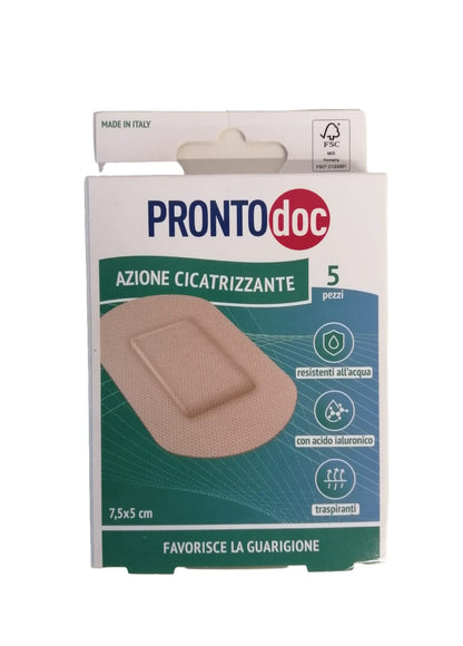 Cerotti Cicatrizzanti con Acido Ialuronico 7,5x5 cm - Confezione da 3 (15 Cerotti) | PRONTO DOC