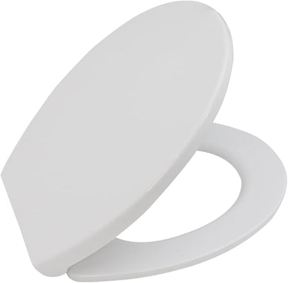 Copriwater Universale Ovale Bianco in Plastica - Compatibile con Tutti i WC Standard