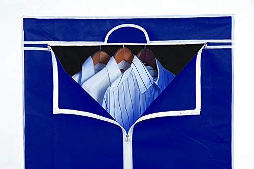 alpina - TNT Fabric Wardrobe Camping Clothes Hanger 75 x 50 x 160 cm Blue