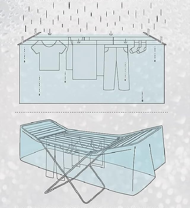 Fercasashop® - PVC clothesline cover, rainproof, dustproof, and smog-proof, 200x300 cm
