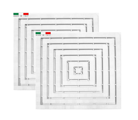 2 SETS OF PLASTIC SHOWER STEPS CM. 60x60 WHITE