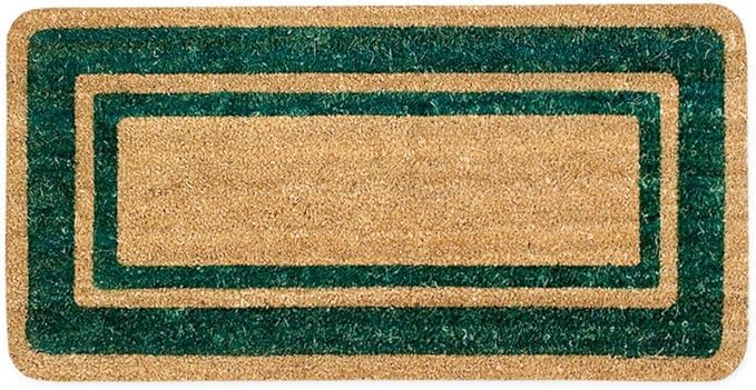 Zerbino Cocco Naturale Bordo Decorativo - Antiscivolo Interno/Esterno - 4 Dimensioni 3 Colori