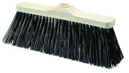 Scopa Industriale in Legno 40cm - Setole PVC Rigide - Senza Manico - Compatibile Punta Conica