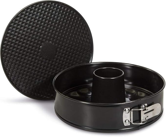 Stampo Tortiera 2 Fondi con Cerniera 28cm Alluminio Antiaderente - Teglia Springform per Dolci Torte