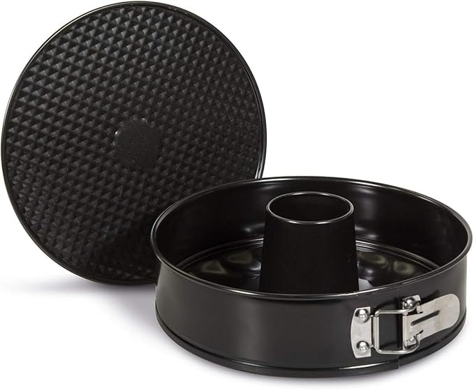 Stampo Tortiera 2 Fondi con Cerniera 28cm Alluminio Antiaderente - Teglia Springform per Dolci Torte