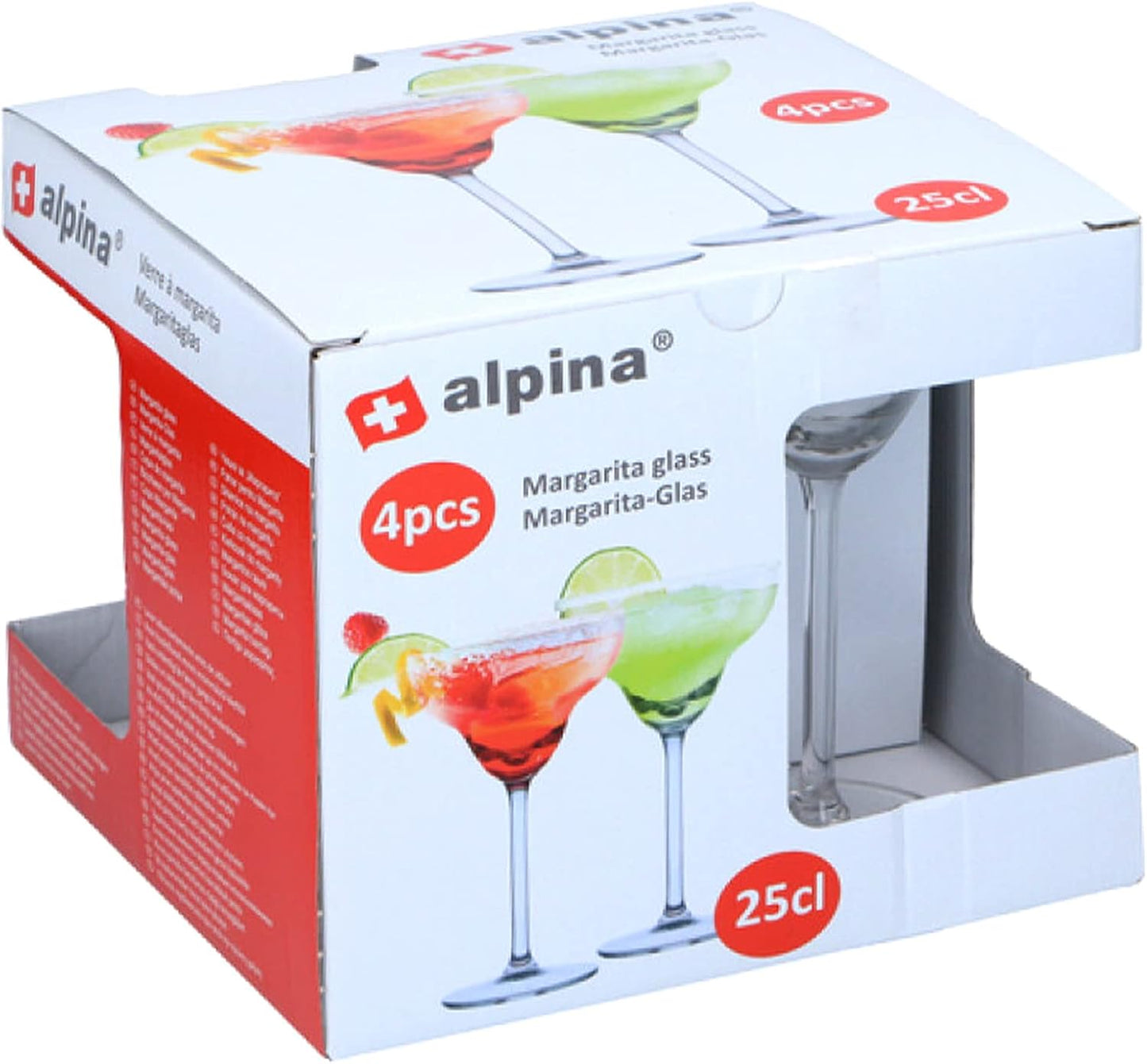 Verres à gin Alpina grand format, 730 ml, lot de 4 verres à gin tonic, verres à cocktail style Copa, verres à G&amp;T, cadeau idéal pour les fêtes, la maison, le bar, le pub, le restaurant, verres à pied