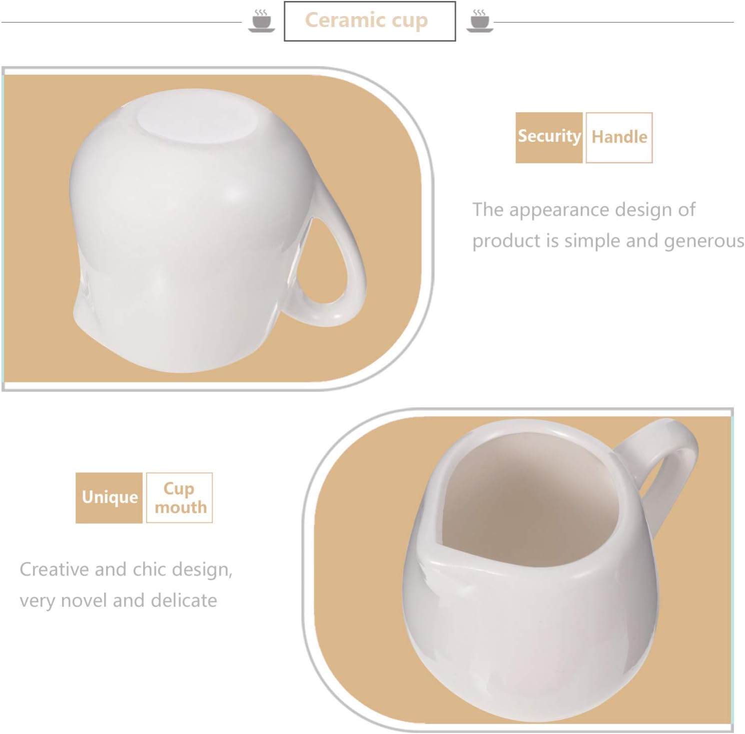 Brocca Latte Porcellana Bianca Set 2 Pz – 13x9,5 cm