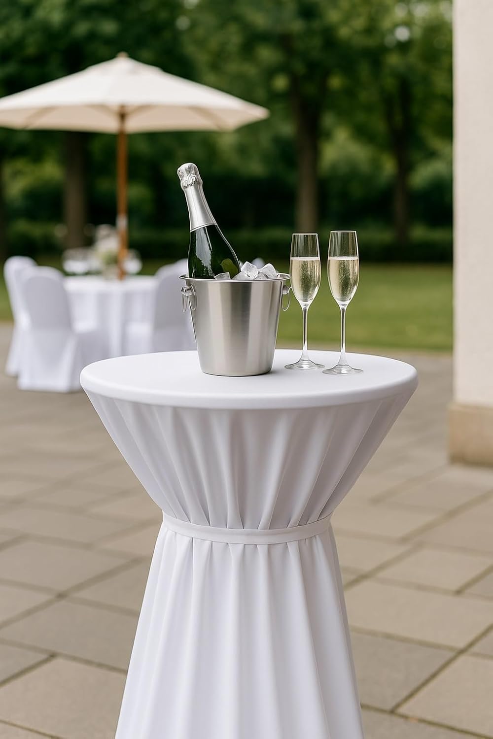 Secchiello Champagne & Vino in Acciaio Inox con Anelli | Ø21x20,5cm