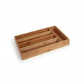 Gerimport - Bamboo Wood Cutlery Box - Cutlery Organizer - Cutlery Tray - 5 Boxes