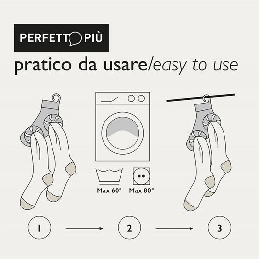 Molletta Clip Accoppia Calzini 3 Pz.