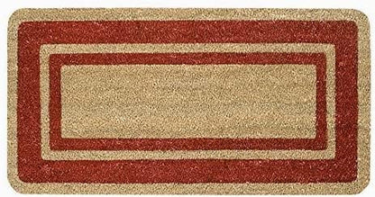 Coconut doormat with colored edge