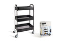 Carrello Metallo 3 Ripiani PERFETTO Lino | Con Ruote