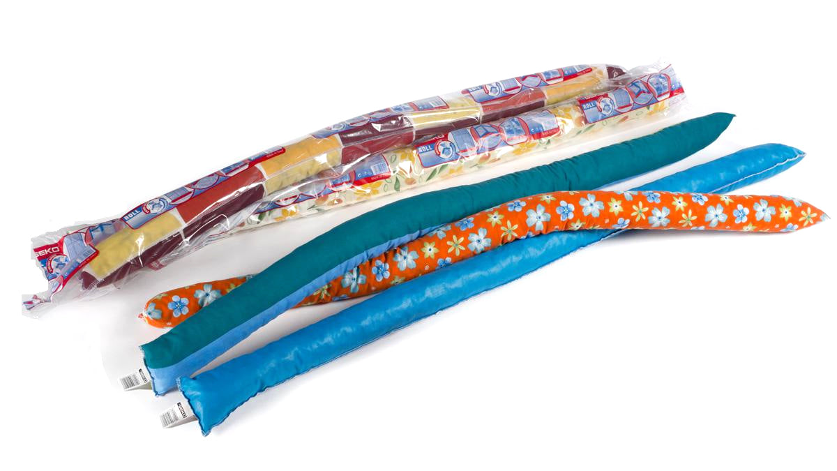 Fabric draft excluders for doors and windows