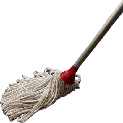 Mop Cotone Professionale 270g Attacco a Vite - Confezione 6 Pezzi - Lavabile 30 Volte Made in Italy