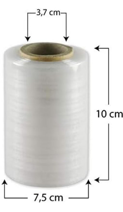 Film Estensibile Trasparente 100mm 300g - Pellicola Imballaggio 6 Rotoli per Pallet