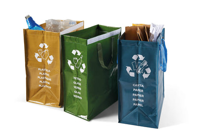 Conteneur à sacs de recyclage à 2 x 3 compartiments