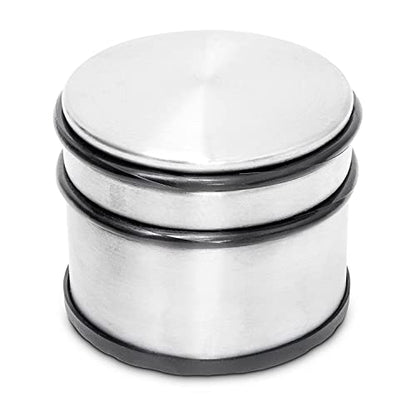 Fermaporta Blocca Porte in Acciaio Inox - Fermaporta da Pavimento con Gomma Antigraffio 1.1kg