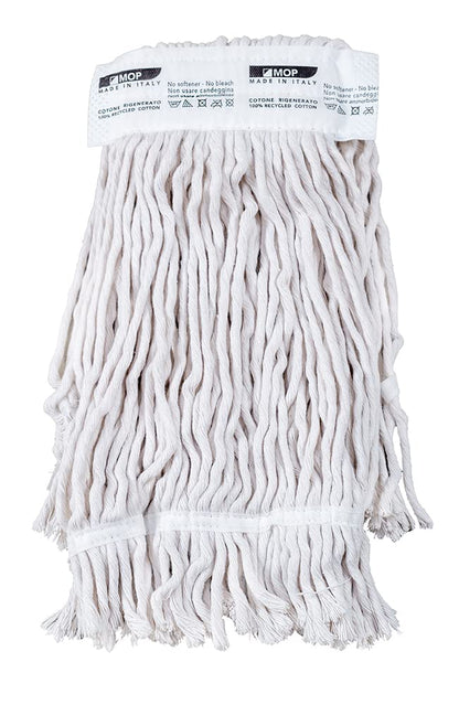 Lot de 3 recharges professionnelles en coton pour balai à franges, 400 g, avec sangle.