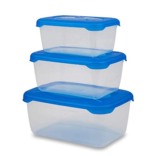 Boîtes hermétiques rectangulaires Frigobella (3 unités) - Boîte à lunch - Belli&amp;Forti Food