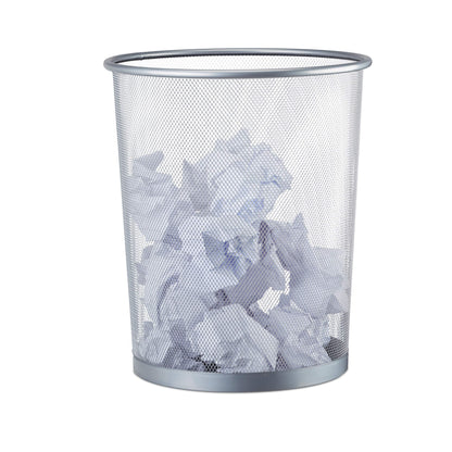 Cestino gettacarte Metallo  20 Litri Ø 30 cm Alto 35 cm 2 Colori