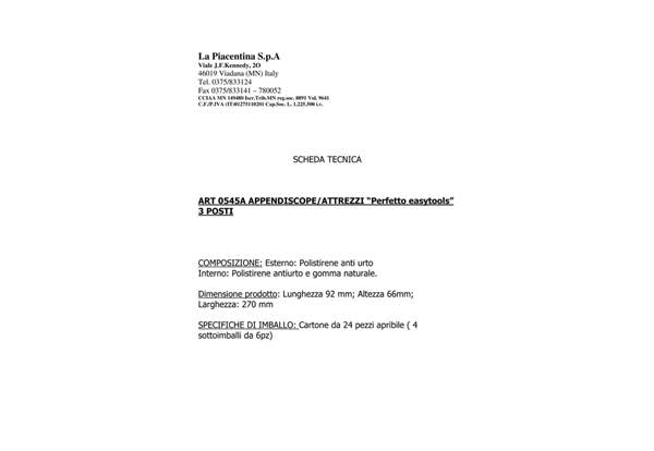 Appendiscope Porta Attrezzi Perfetto Easytools 3 Posti - Sistema Universale