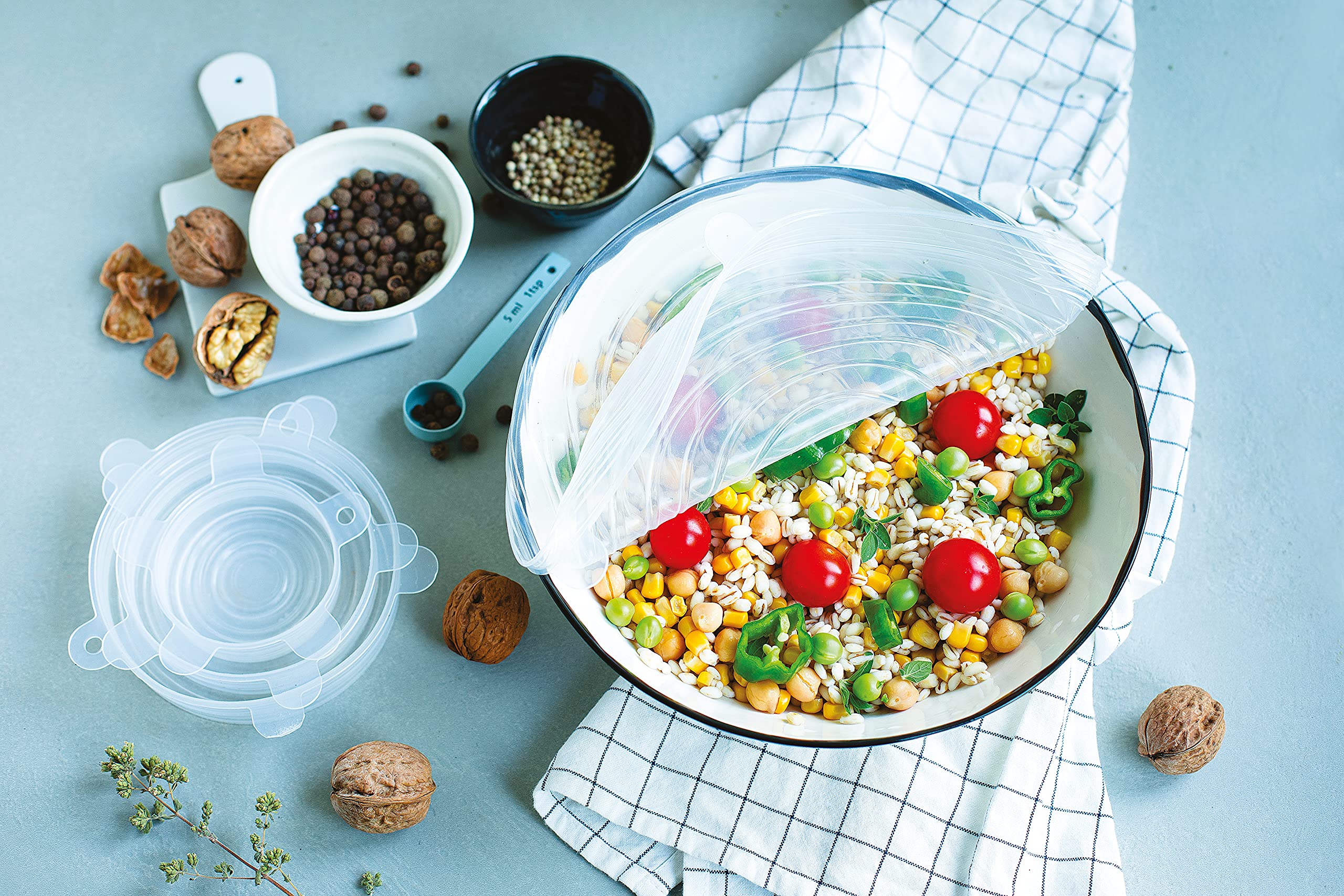 Silicone Lid Collection Seal Fresh - Pack of 6 - Various Sizes