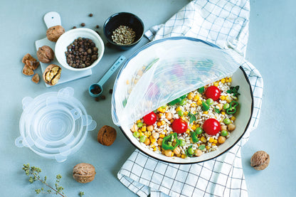 Couvercles en silicone Seal Fresh Collection - Lot de 6 - Tailles variées