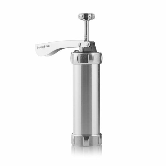 InnovaGoods® Prekies 2-in-1 Cookie Maker and Piping Bag, prepares cookies quickly and easily, red colour, aluminium material, ideal for the home.