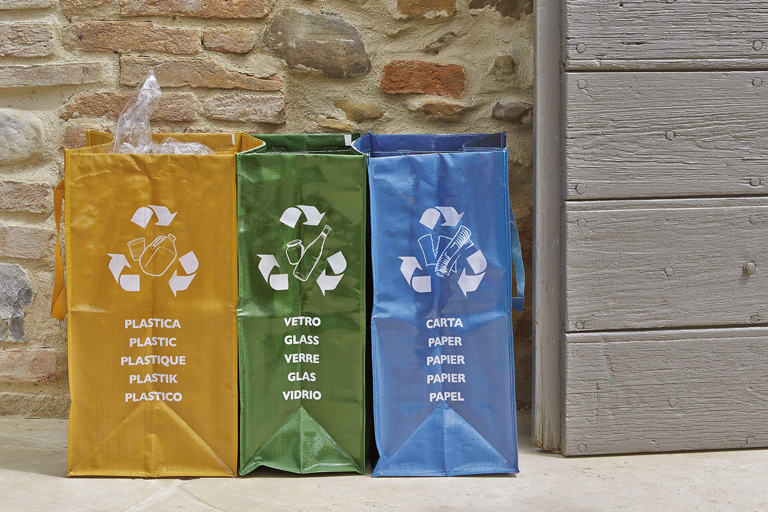 Poubelle Perfect Recycle Bag pour le tri sélectif des déchets, 3 compartiments