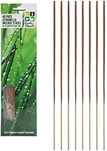 Bastoncini di incenso alla citronella, confezione da 40 pezzi, repellente per insetti e agrumi, per ambienti esterni e anti insetti.