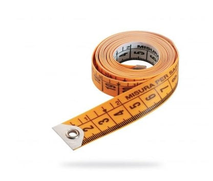 Metro per sarta Con Pratica Custodia In Plastica Rigida - Centimetro da Sarta Professionale Avvolgibile Doppia Graduazione 1,5 Mt