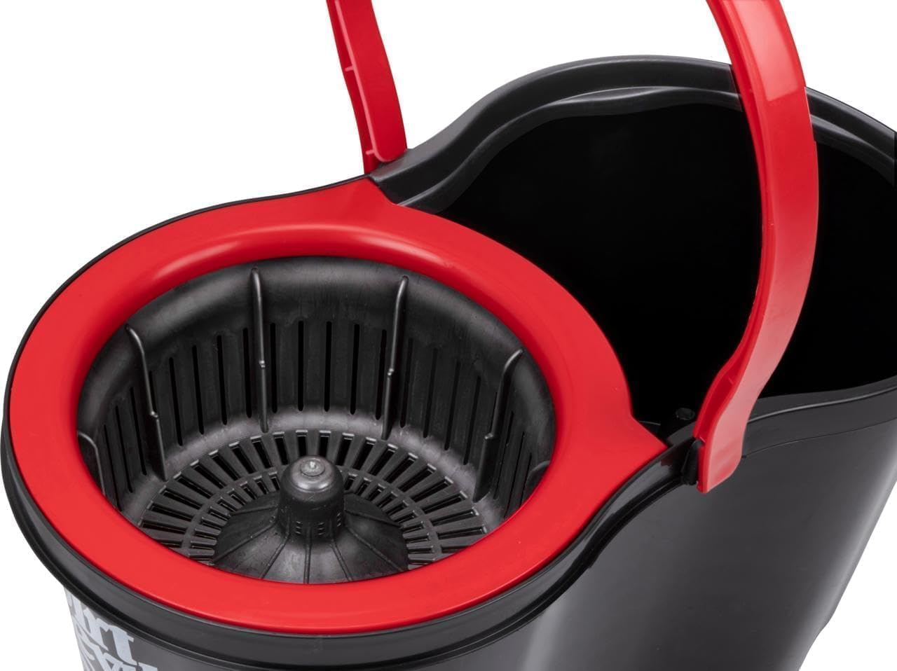 Dirt Devil Mop System with Wringer, 16L Bucket, Round Mop, Microfibre, Colour: Grey/Red