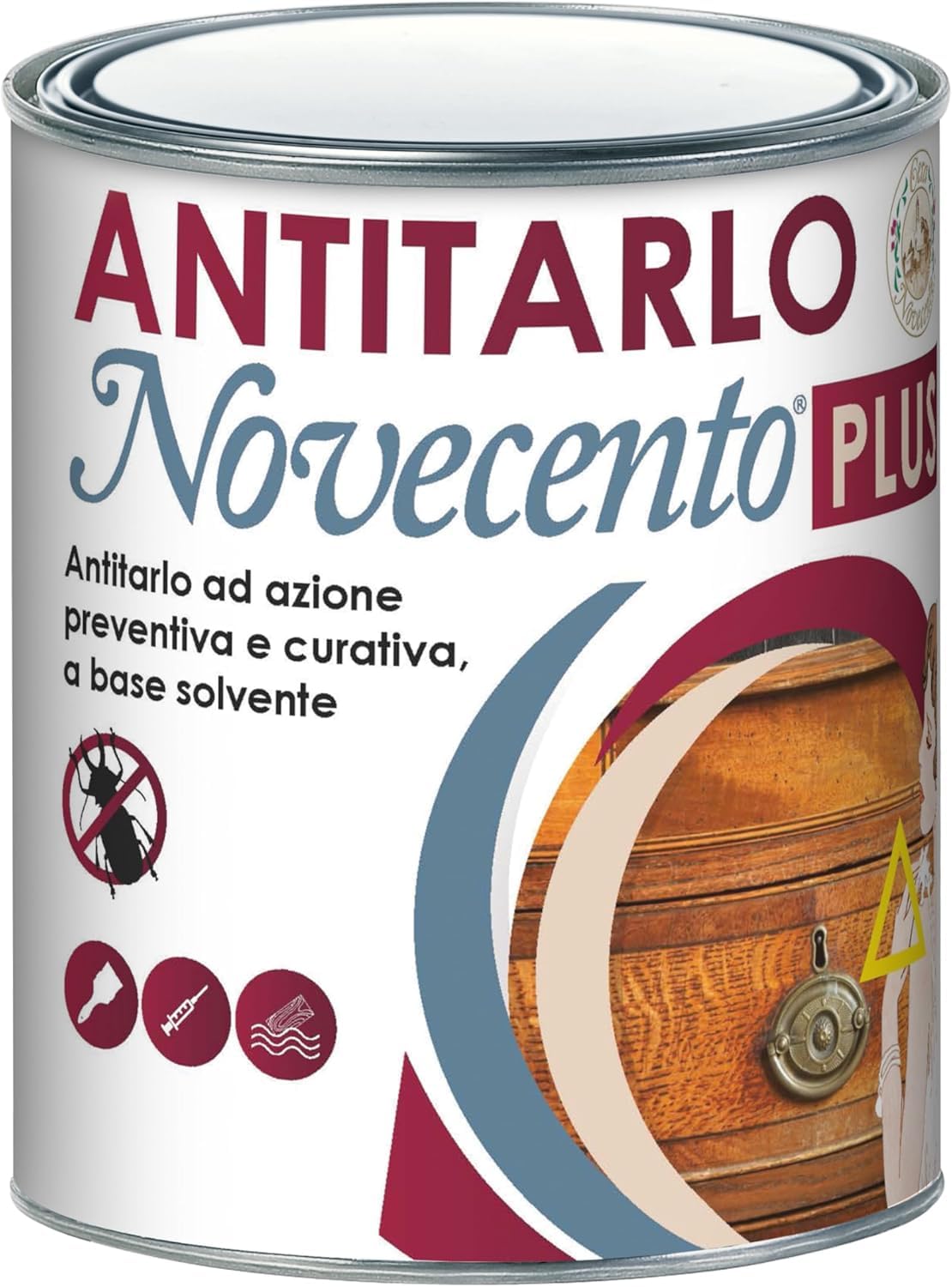 Antitarlo Novecento Plus 750ml - Trattamento Professionale Preventivo e Curativo per Legno