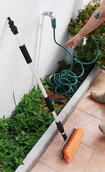 Idrospazzola Telescopica per Lavaggio Auto e Camper 125-230 cm - Spazzolone con Setole Morbide