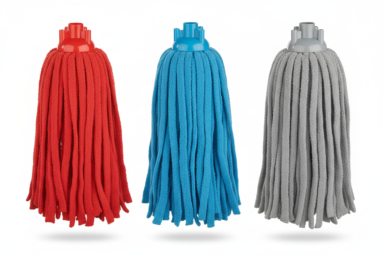FercasaShop® - 3 Professional Microfiber Mops, 200g, Extra Industrial Volume, Assorted Colors