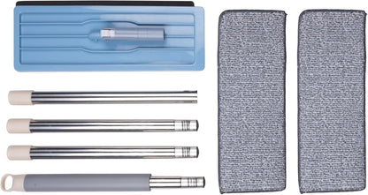 Set Mocio e Secchio con 2 Panni Microfibra - Rotazione 360°