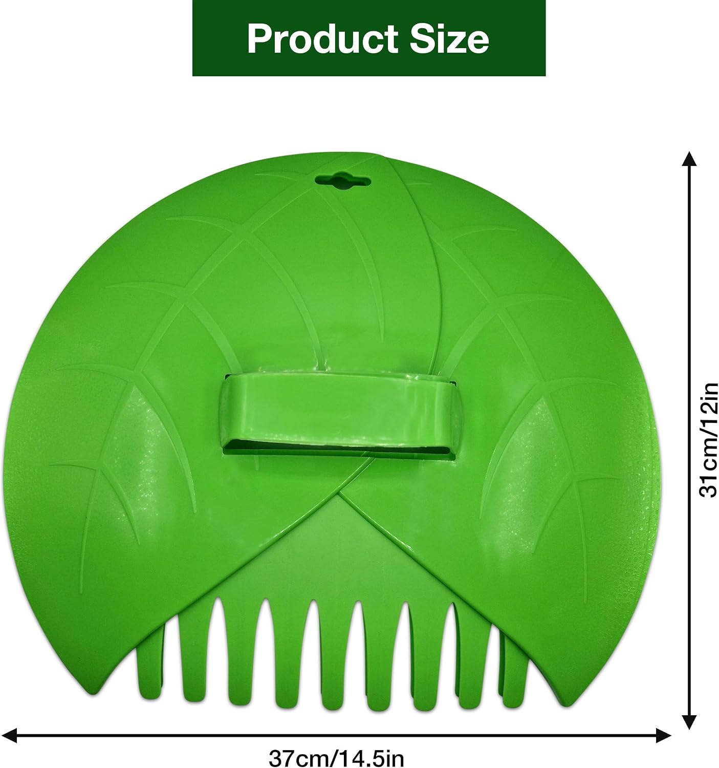 Kinzo Set Raccogli Foglie 2 Pezzi – Pala + Rastrello Plastica ø36 cm con Manico Ergonomico
