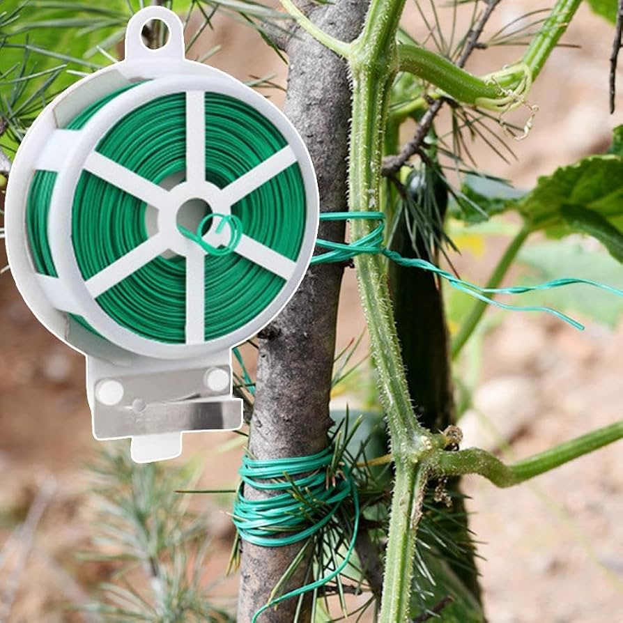 2 Rocchetti Filo da Giardino Rivestito in PVC 30 m x 1 mm