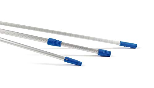 FOFO' FERCASASHOP® TELESCOPIC pole EXTENDABLE handle in Aluminum 4.50 meters (3 sections of 1.50 m), Extension for cleaning shutters, ceilings, cornices, cobwebs, windows, solar panels