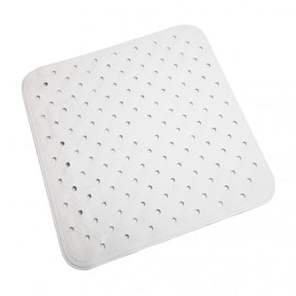 Tappeto Antiscivolo per Doccia Quadrato in Gomma Bianco - LUX, Dimensioni 54X54 cm