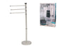 Portasciugamani a 3 bracci, con porta asciugamani, girevole a 360°, 70 x 30 x 20 cm, colore: Bianco