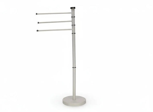 Portasciugamani da Terra 3 Bracci Girevole 360° - Bianco 70cm Salvaspazio