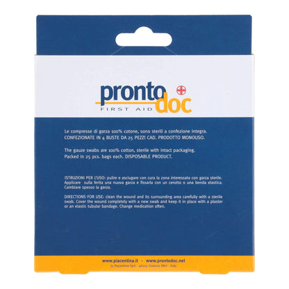 Garze Sterili 10x10cm - Pronto Doc - 3 Confezioni Da ( 100 Pezzi)