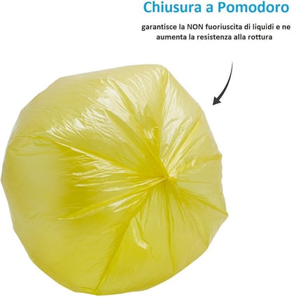 350 sacs poubelle transparents 70 x 110 cm 110 L - 35 rouleaux de 10 sacs pour la collecte sélective des déchets