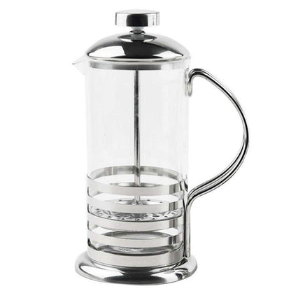 Caffettiera Pressa Francese 350ml Vetro e Metallo - French Press per Caffè Tè Tisane 2 Modelli