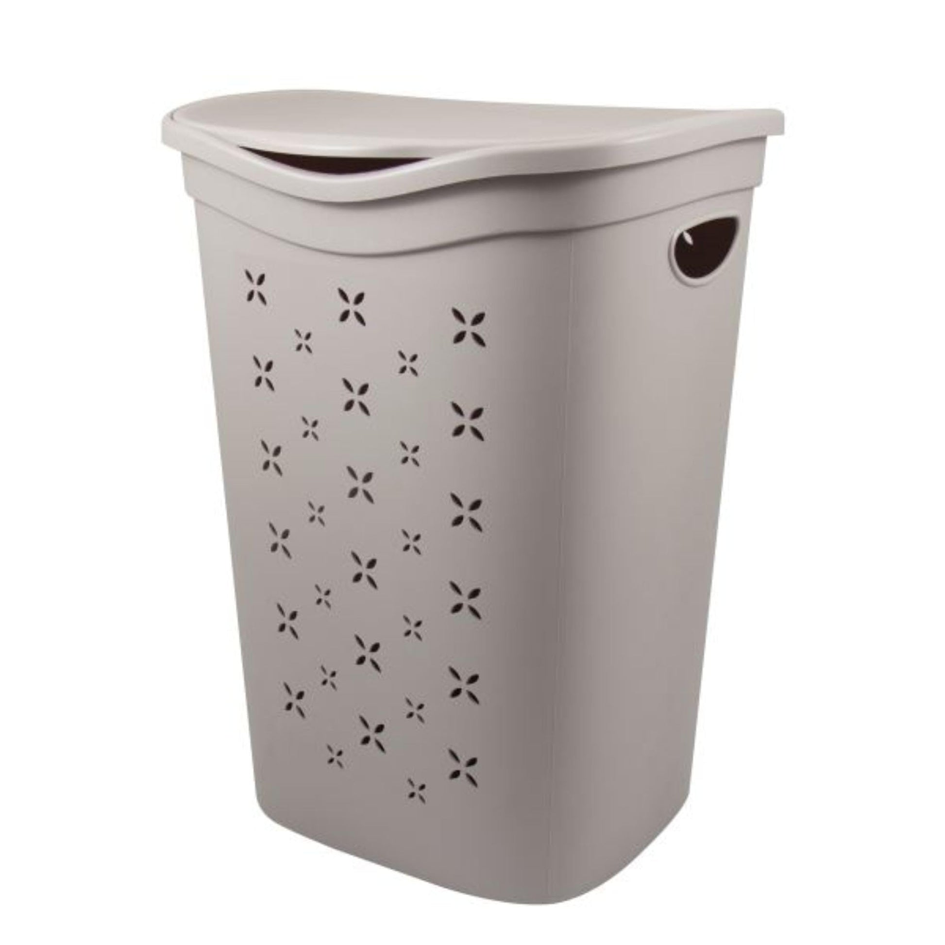 Portabiancheria Grigio 55L - Cesto Bucato Plastica Resistente con Manici - FercasaShop®
